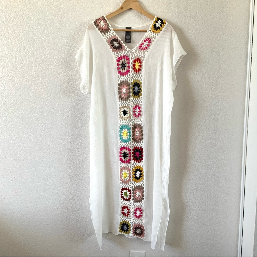 Vince Camuto Embroidered Beach Cover Up